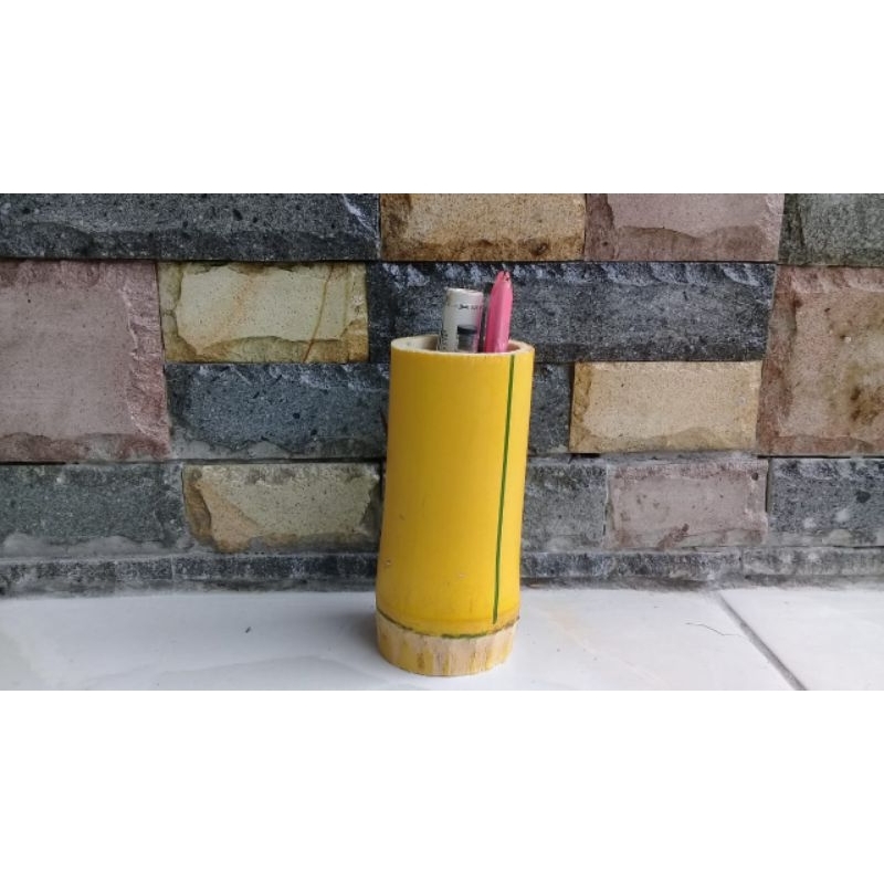 

tempat pensil bambu kuning natural