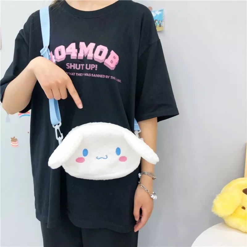 Tas Selempang Boneka Cinnamoroll Lucu Import Sling Bag Bulu Korea