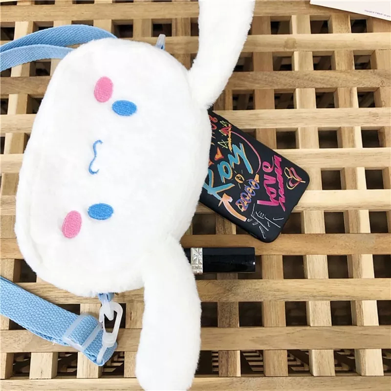 Tas Selempang Boneka Cinnamoroll Lucu Import Sling Bag Bulu Korea