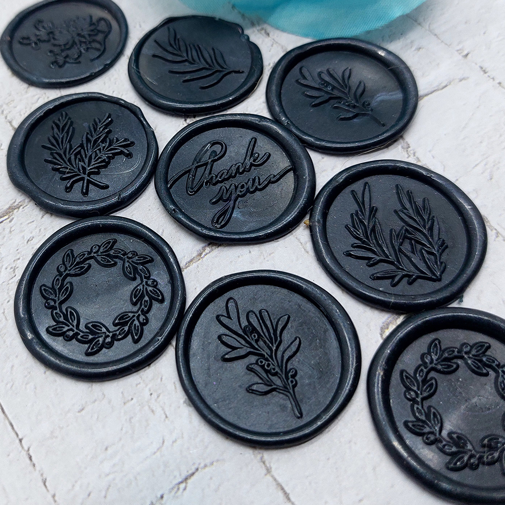 

Seal Stamp Instant 1 Pcs Black Elegant/Hitam/Segel Lilin/Segel Amplop/Segel Coin