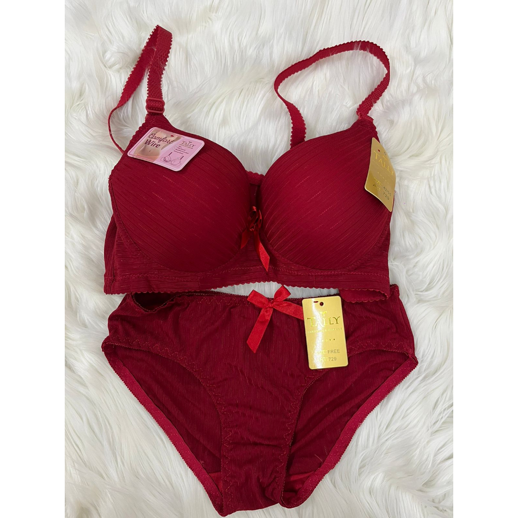 BH SET 729 TALLY - TALLY BRA BH SET CD CELANA DALAM 729 I CUP B BESAR I ADA KAWAT I BUSA TIPIS I KAIT 3