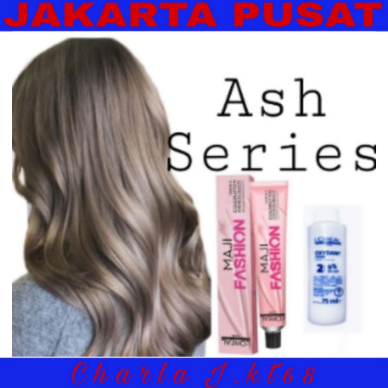 ASH SERIES Cat rambut maji fashion majifashion pewarna rambut + oxydant
