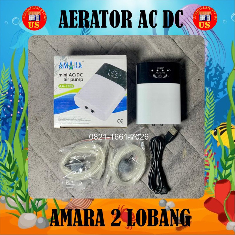aerator amara Ac dc batrai 2 lobang
