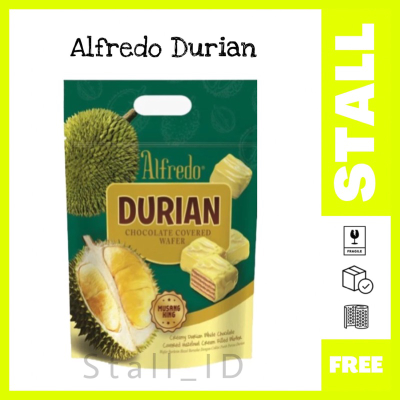 Alfredo Durian Cubic Wafer Chocolate Coklat 250gr