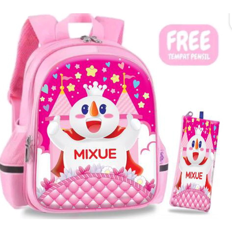 GGS tas ransel anak sekolah PAUD TK SD LAKI 2in1 PREMIUM VIRAL terbaru 2023 karakter ES KRIM MIXSUE terlaris bisa COD FREE BOTOL KACA