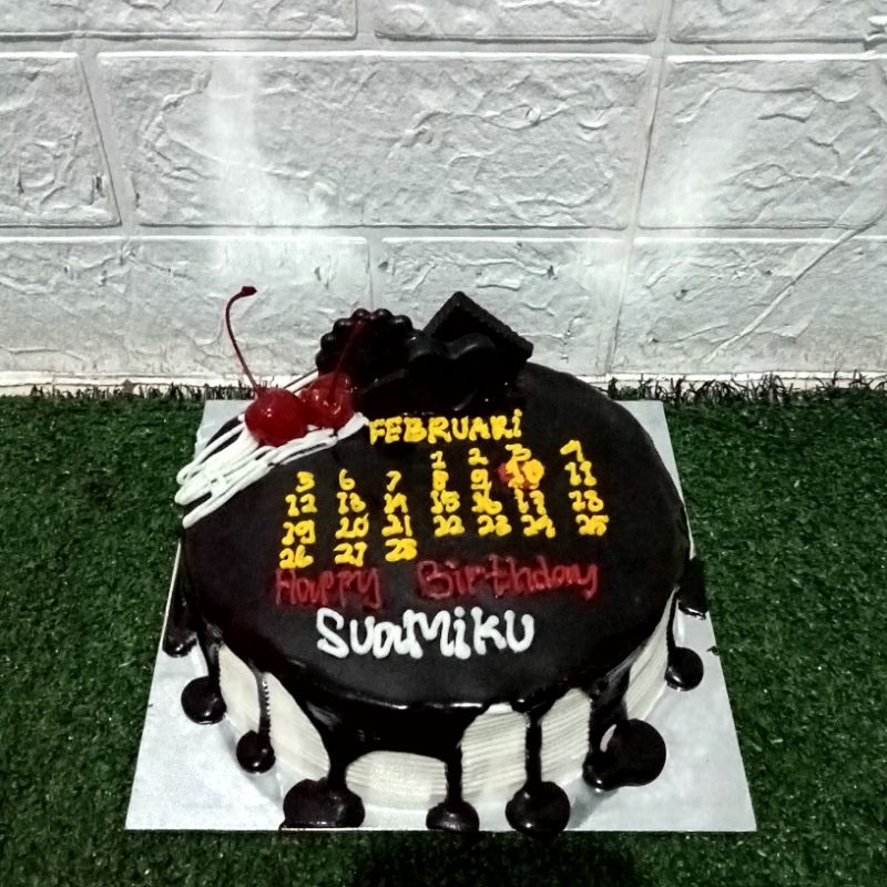 

kue ulang tahun tema kalender uk 20cm