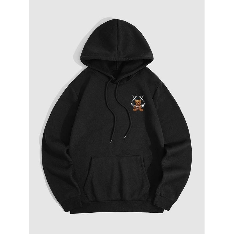 hoodie beruang hoodie bear smile pria wanita