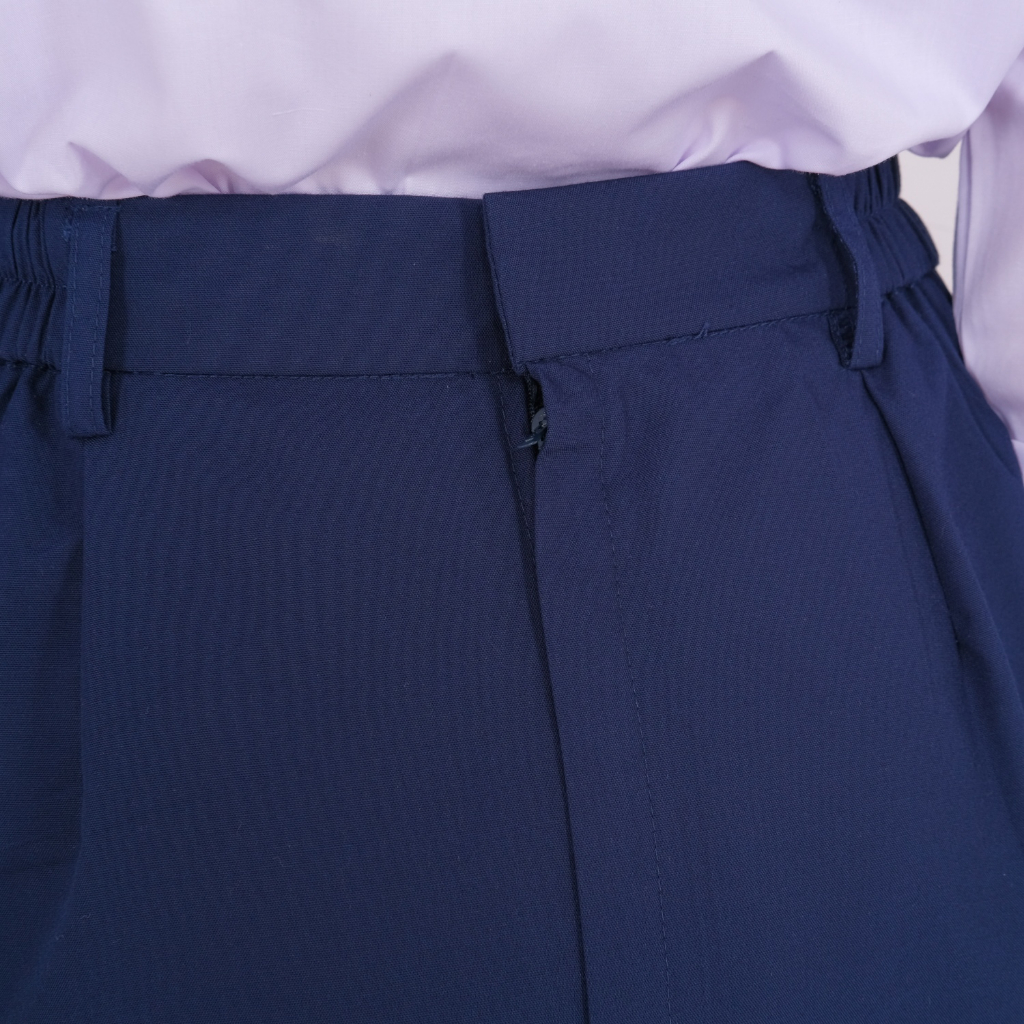 Primaragam Rok Sekolah Smp Span Depan Panjang Biru Pinggang Karet Belah 2
