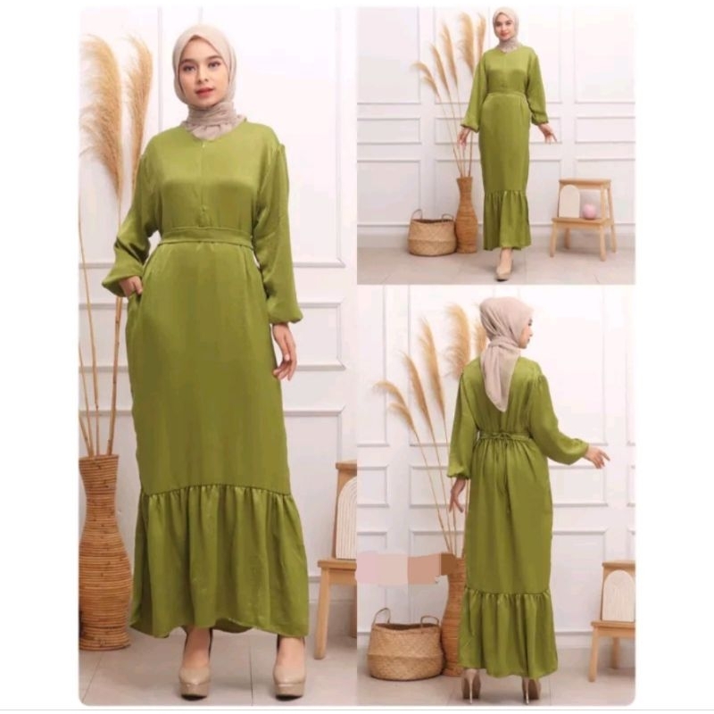 DRESS DUYUNG//DRESS SILK//LONGDRESS POLOS