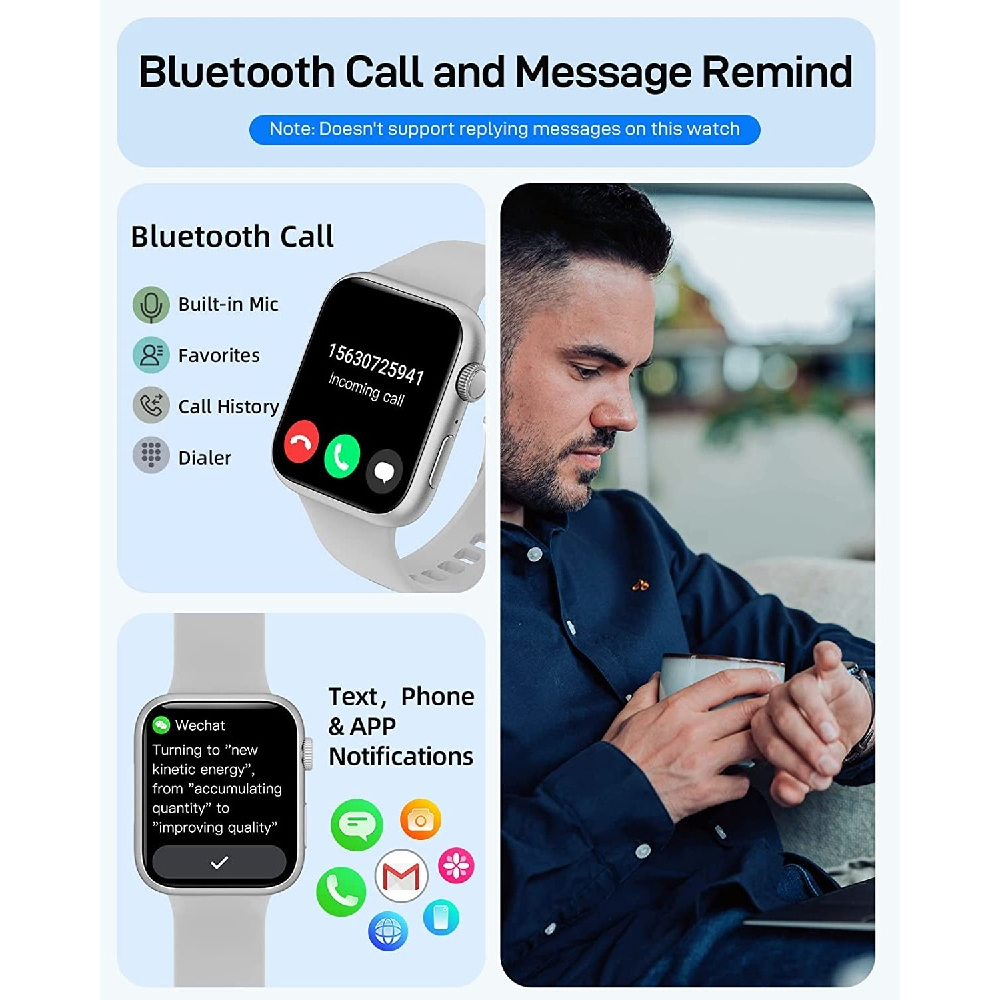 DACOM Smart Watch LC203 - Sporty Waterproof Smartwatch 1.83-inch