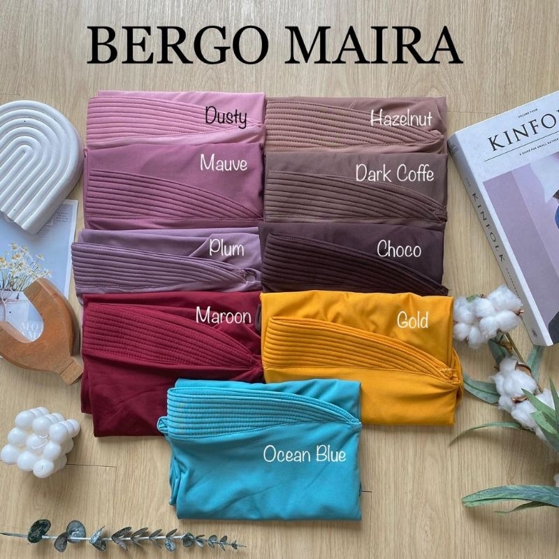 Maira Bergo instan Hijab instan jilbab jersey super premium sport syari penguin