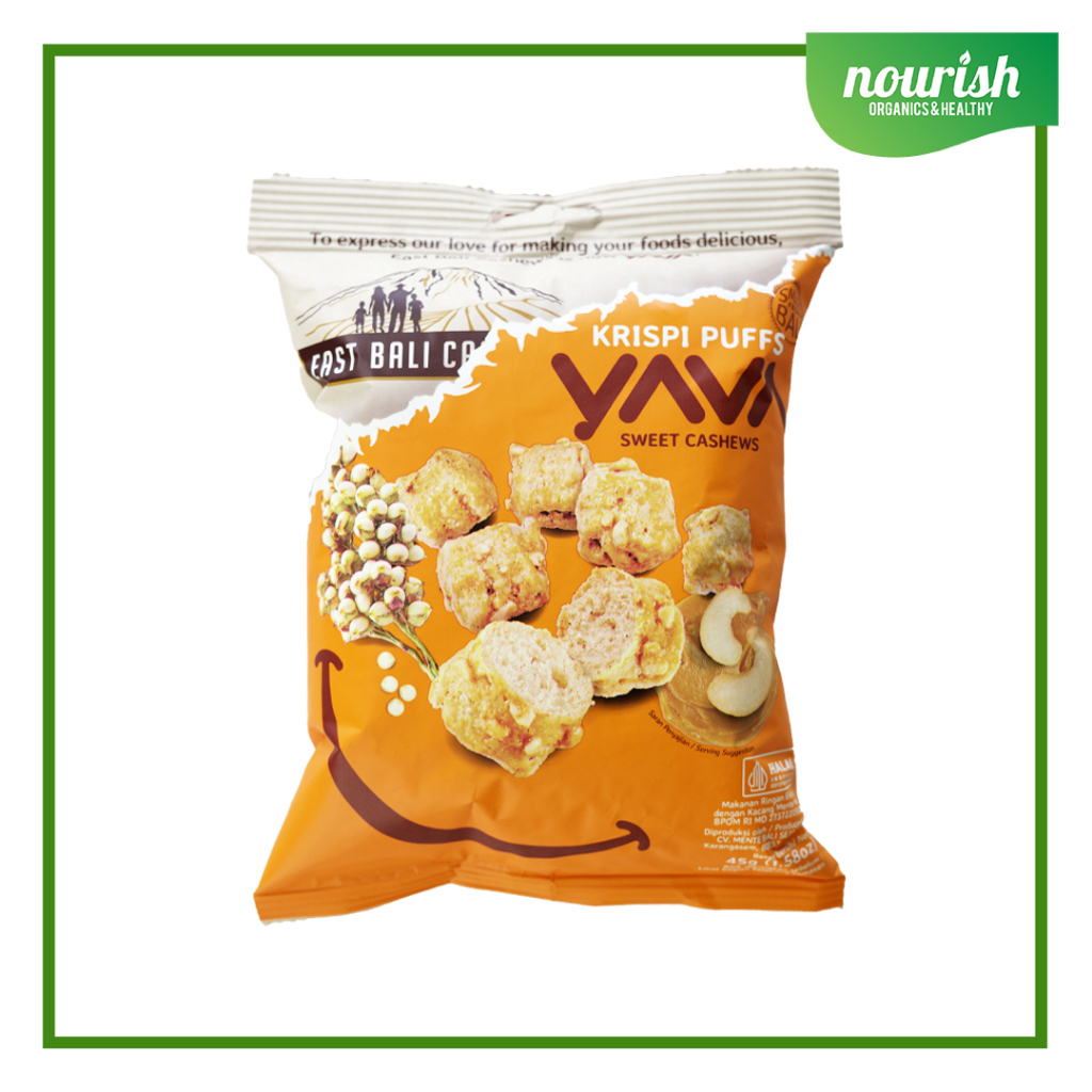 

East Bali Cashew/YAVA, Krispi Puffs Mente Manis 45gr-Jkut