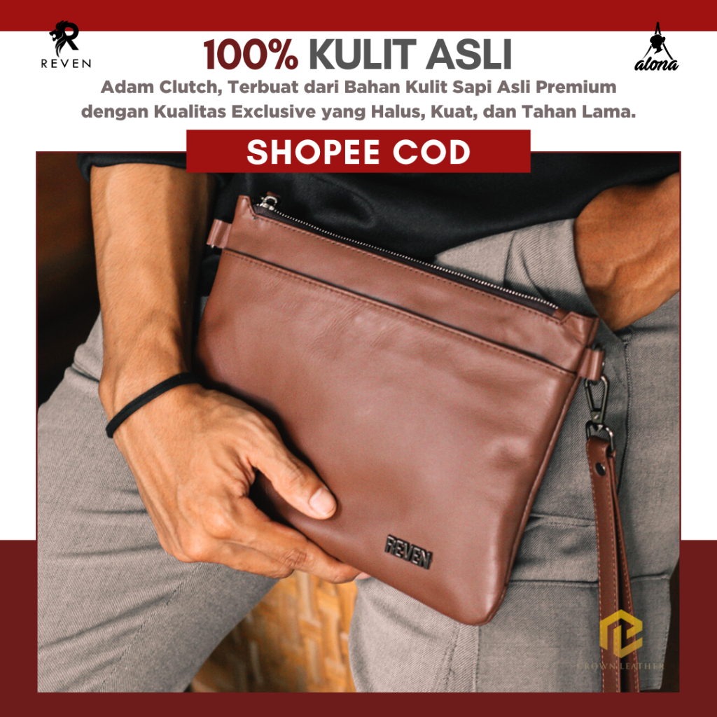 Clutch Pria Terbaru 100% Original Kulit Sapi Asli Handbag - ADAM CLUTCHBAG