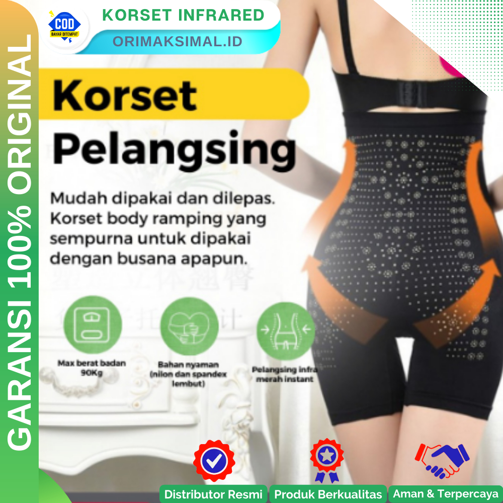 Korset Celana Infrared Pengencang Pinggang dan Pantat Pants InfraRed 3 in 1 Korset Stocking Pelangsi