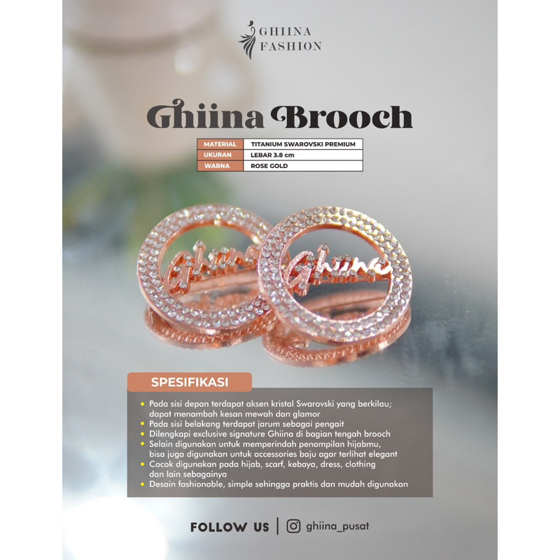 BROOCH GHIINA ✅ RING HIJAB GHIINA