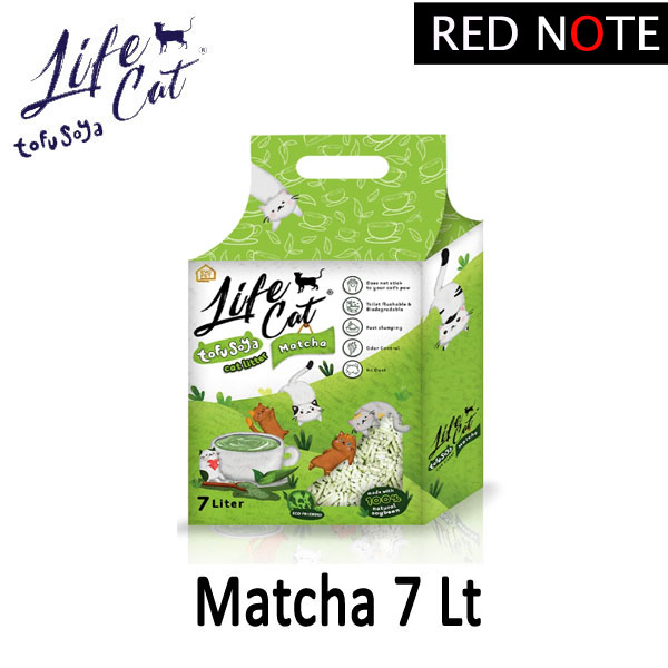 Pasir Kucing Tofu Soya LIFE CAT 7L 2.5Kg MATCHA (Grab/Gosend)