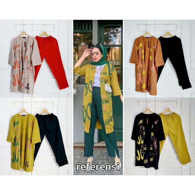 Setelan Combed 20s Terbaru AKU KARISSA // Set Cel Combed XL Motif // Kaos Combed 20S Premium