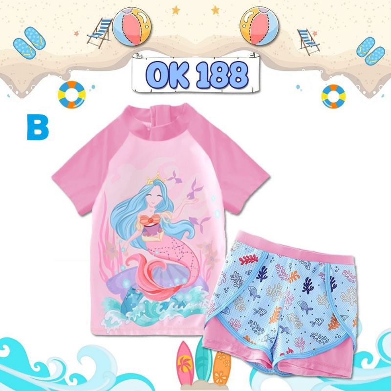 BAJU RENANG ANAK  MERMAID / BAJU RENANG ANAK CEWE / BAJU RENANG ANAK MURAH