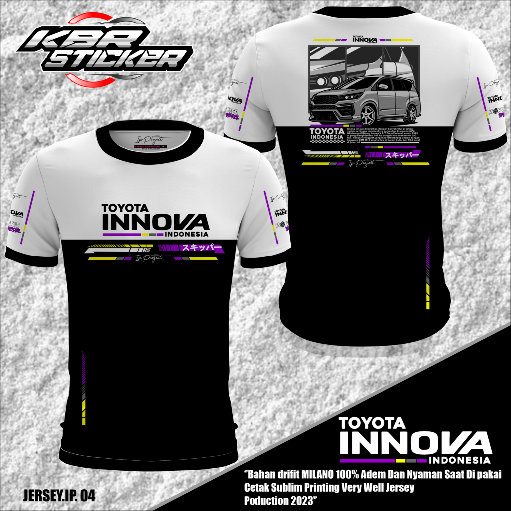 JERSEY TOYOTA INNOVA INDONESIA DIESEL INNOVA REBON KAOS JERSEY INNOVA KBR STICKER