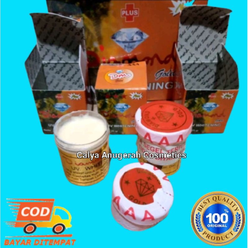 ( Lusinan ) Cream Diamond Gold Original Tutup Merah Bersegel Aaa//Cream Diamond Gold Tutup Merah