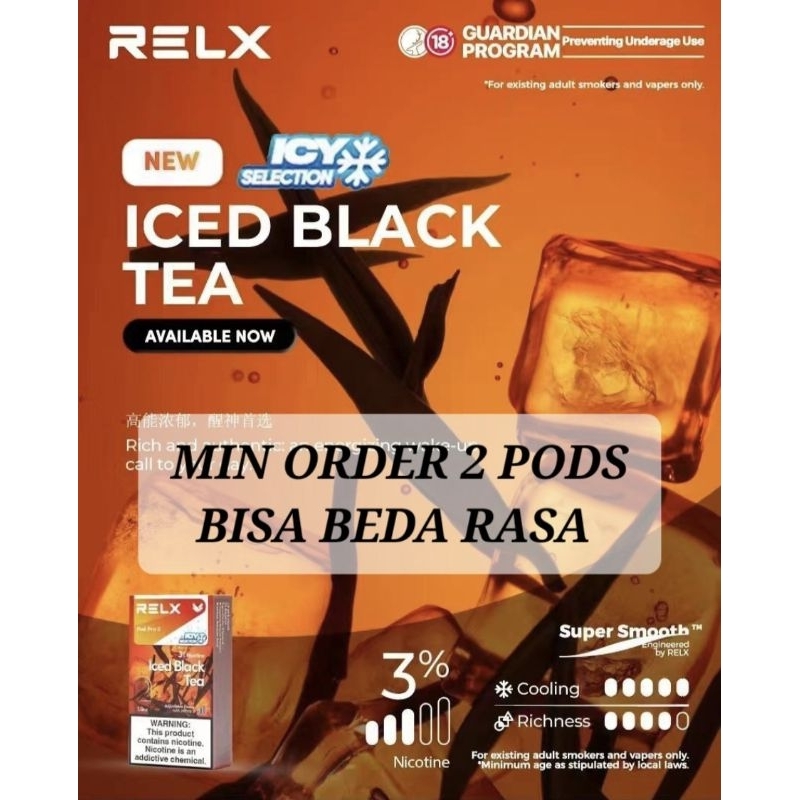 Relx Infinity Essential Pods Pro 1 pack Iced Black Tea