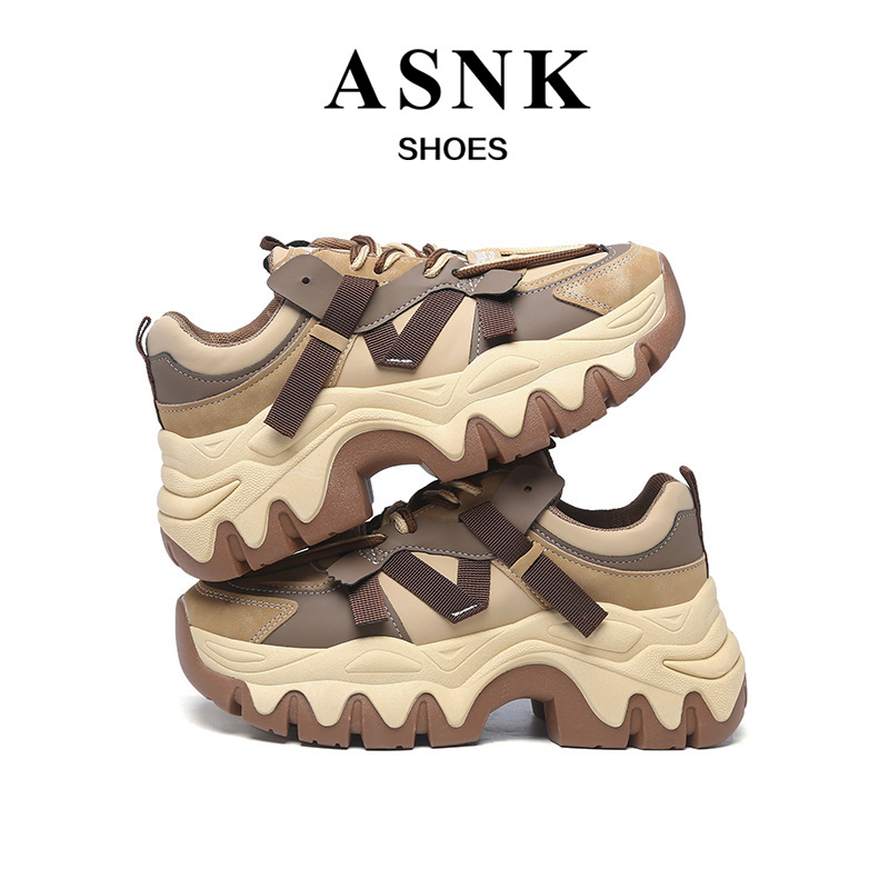 [GROSIR][COD] SEVEN_DAY SEPATU SNEAKERS WANITA SEPATU BOLU PLATFORM TEBAL TINGGI H-3251 COKLAT