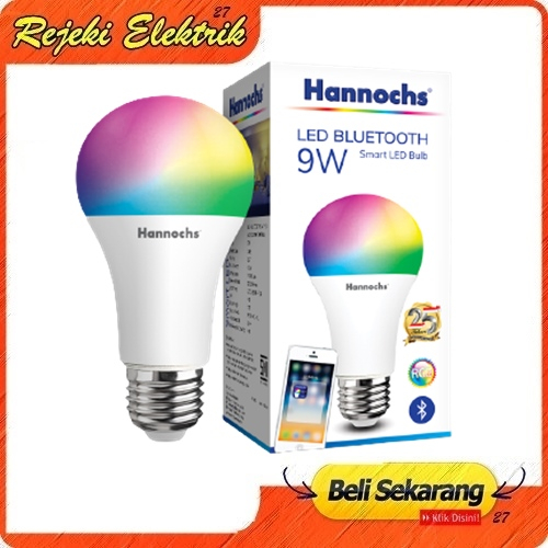 Hannochs Smart LED Bulb Bluetooth 9W RGB - Warna