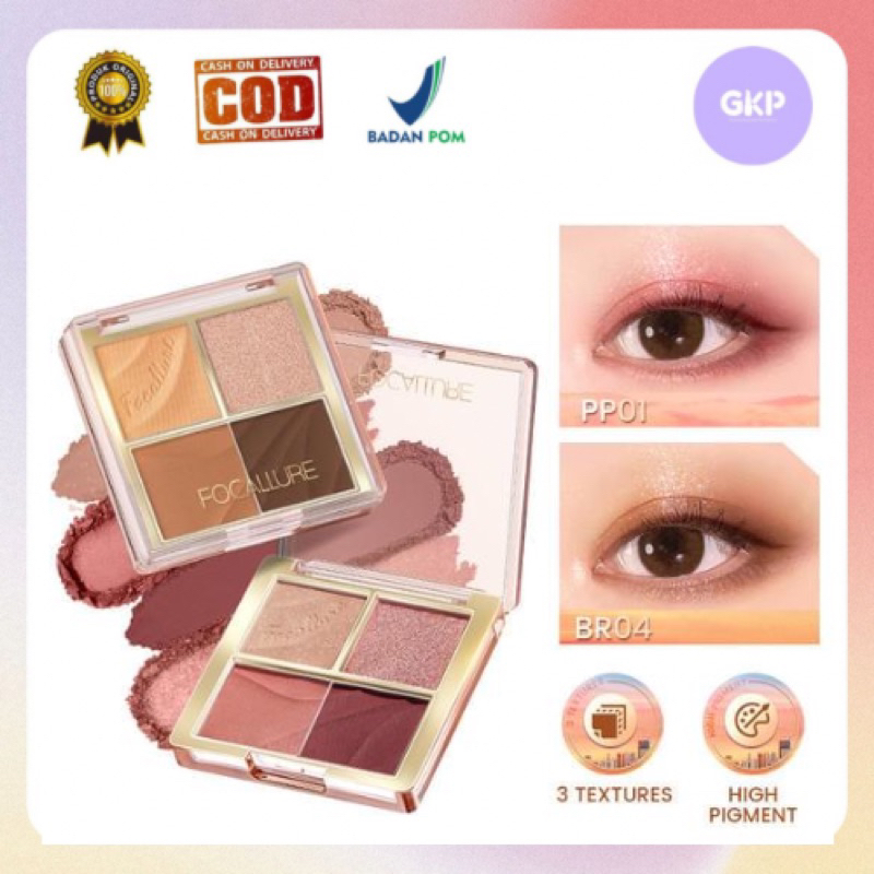 Focallure 4 Pan Eyeshadow Pallete FA314