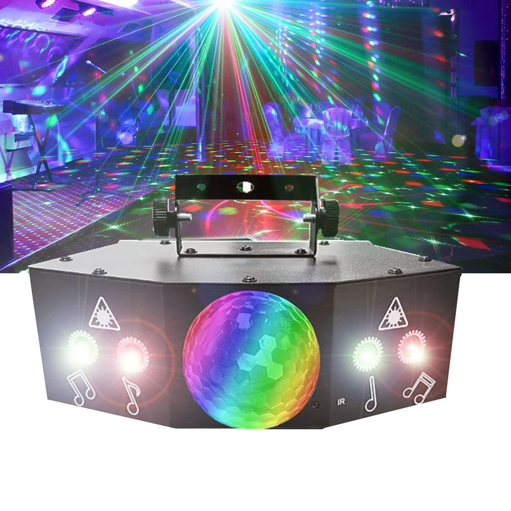 Lampu Proyektor Disco RGB DMX 15W 240V with Remote Control - YF90 - Black