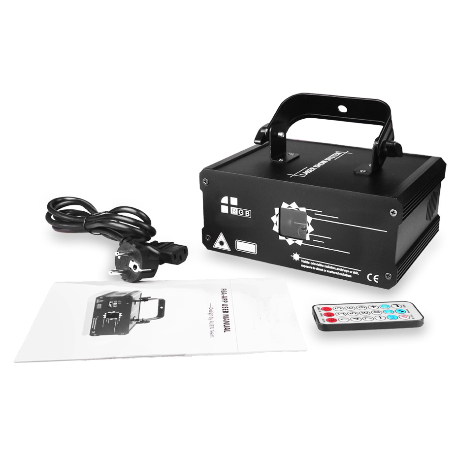 Lampu Proyektor Disco RGB Animation Laser Bluetooth DMX512 500mW - F6A - Black