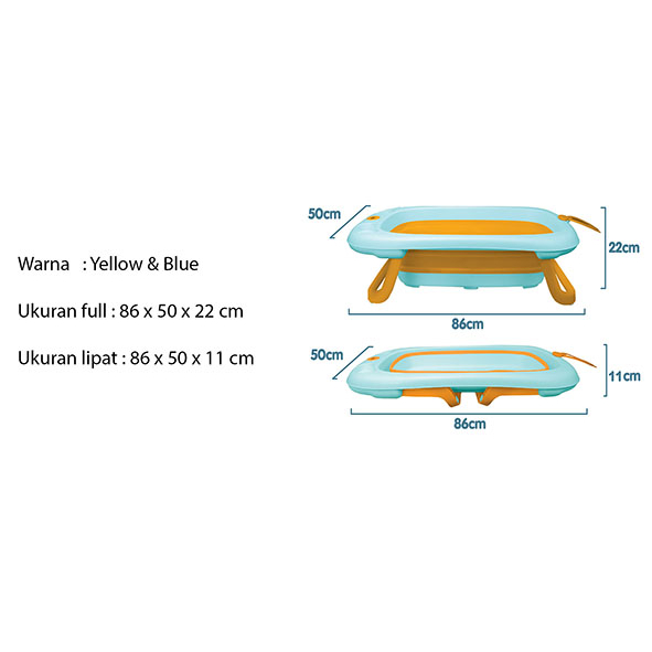 Baby Safe Foldable Baby Bathub | Kolam Tempat Mandi Bayi