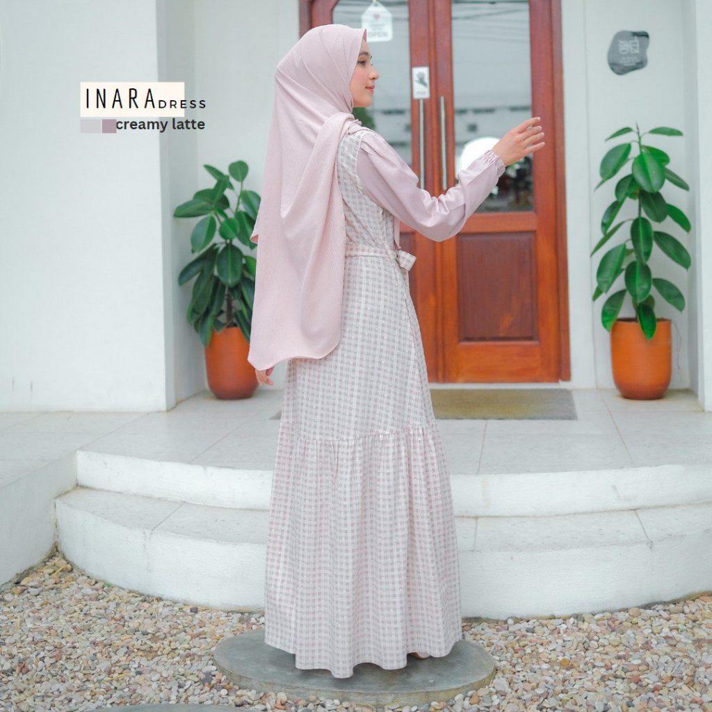 Riskirich Inara Gamis Syari Cantik Kekinian Bahan Ironless Anti Kusut