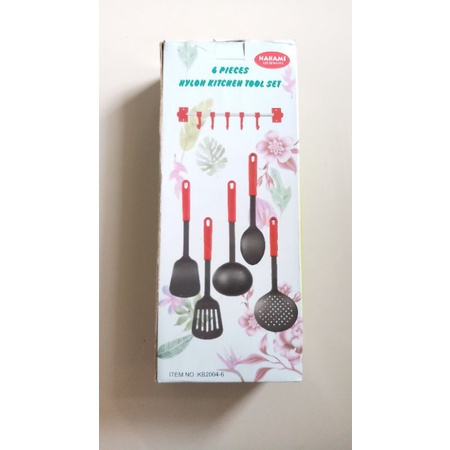 Spatula Nylon 6 PCS With Hanger Kitchen Tools Set NAKAMI Sutil Dapur