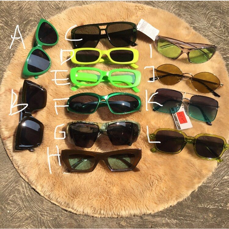 PREMIUM GREEN SERIES RARE ITEM Oval Gold Olive Square Round rectangular rectangle aviator unisex sun