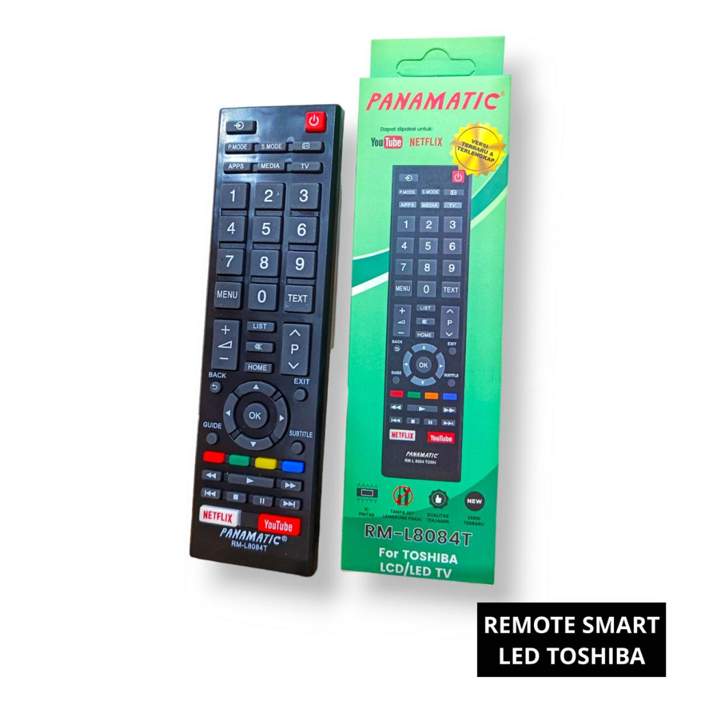 Remote TV LED LCD Toshiba SMART (Tanpa Setting / Langsung Pakai) Remot