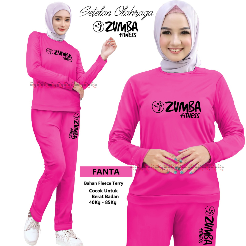 Setelan Olahraga Wanita ZUMBA Aerobic Senam Joging Sepeda Trening Wanita Joging Training Suit Sportswear