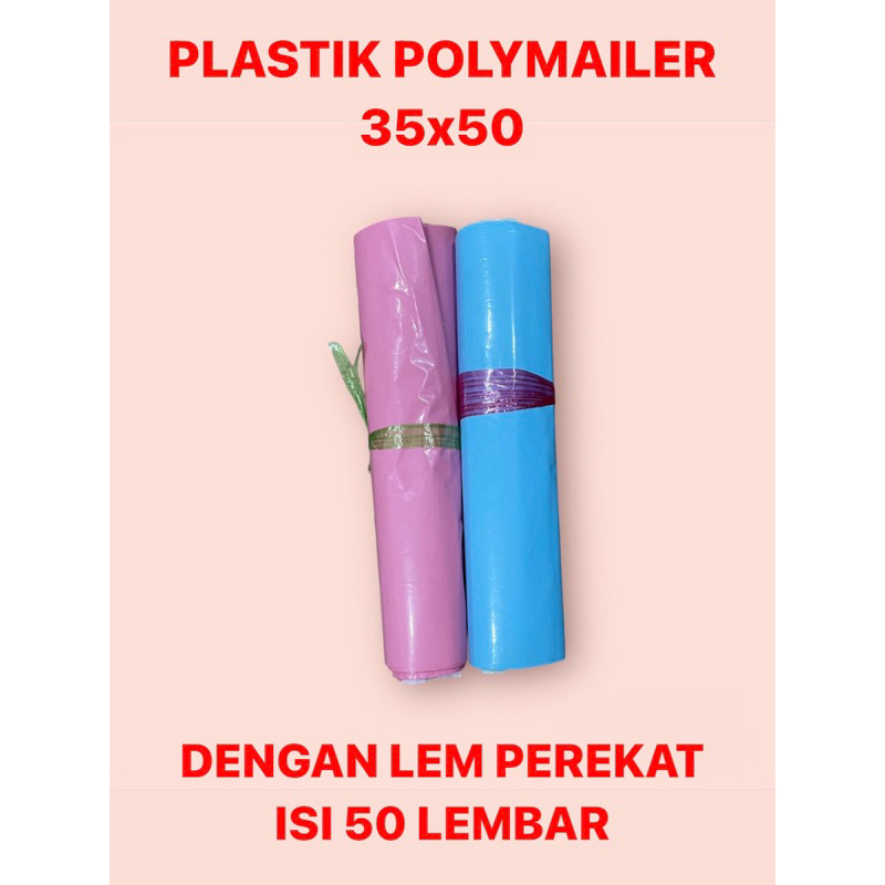 35x50 50 LEMBAR | PLASTIK PACKING DENGAN PEREKAT POLYMAILER PLASTIK ONLINESHOP