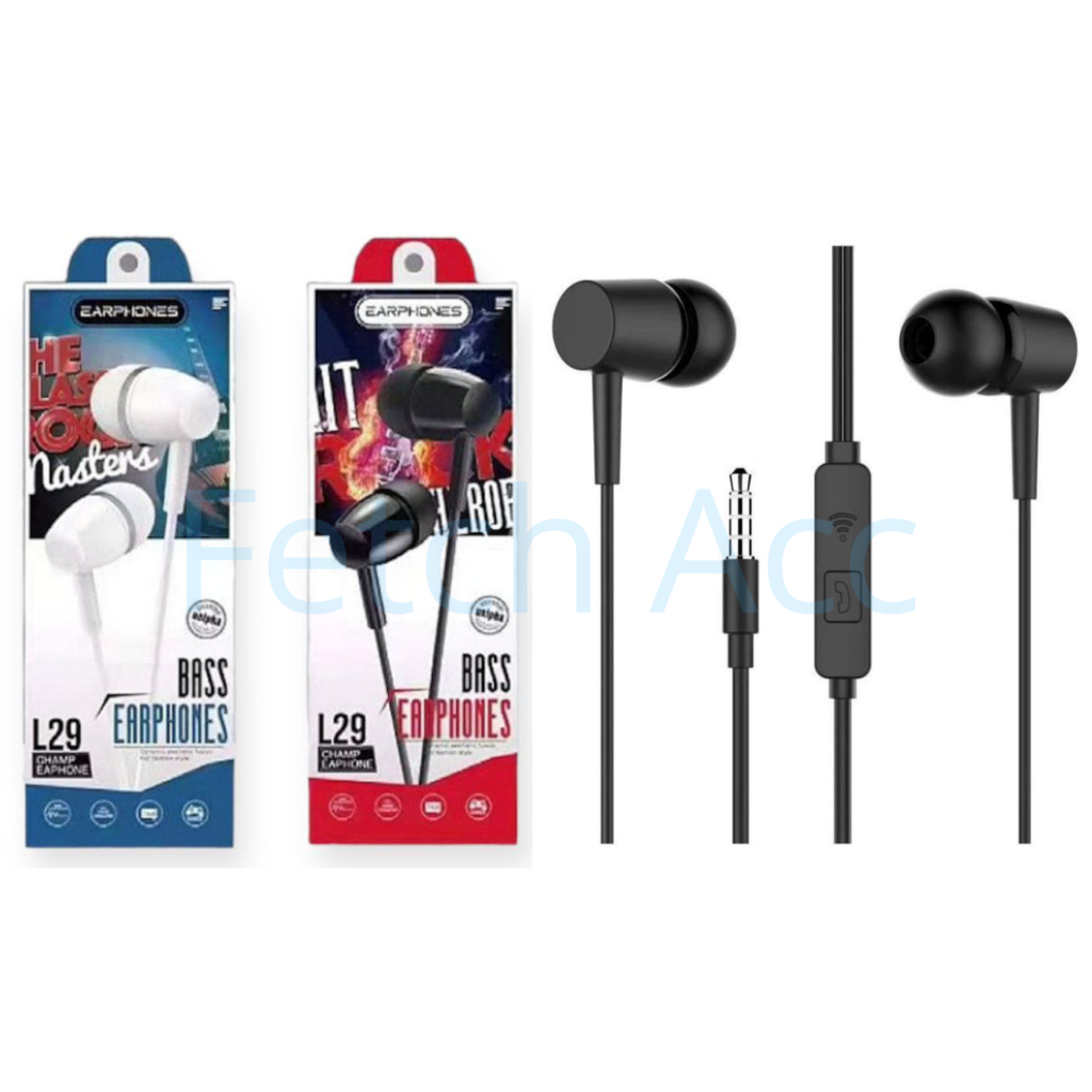 Headset Music L29 Audio hf Stereo Earphone Super Bass Warna