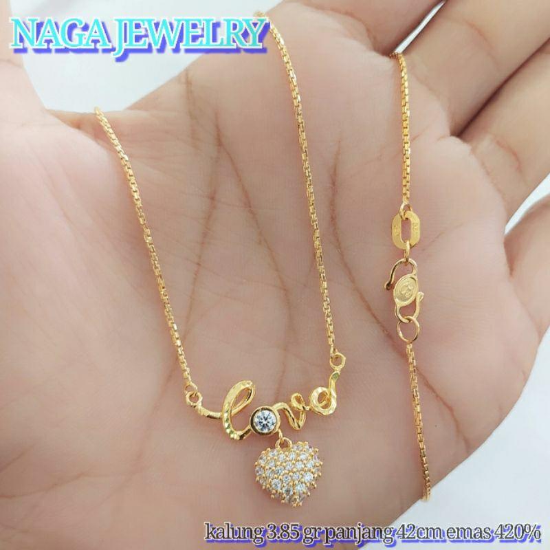 KALUNG AWT LIONTIN EMAS KADAR 420