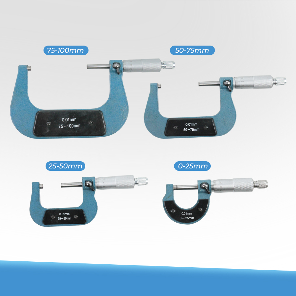 Micrometer Thickness Gauge Screw High Precision 0.01mm 4 PCS - LM100