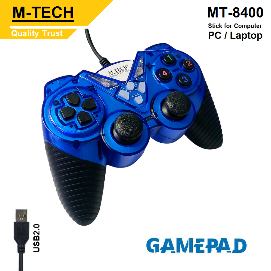 M-Tech Gamepad Stick Single Turbo MT-8400 Stik Computer Laptop