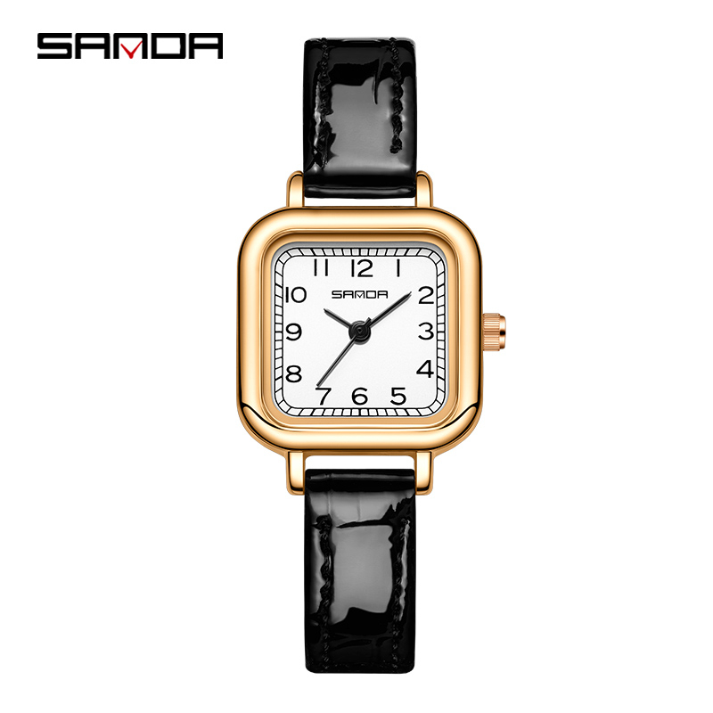 SANDA 1120 Jam Tangan Wanita Analog Retro Style Tali Kulit Quartz WATCHKITE WKOS