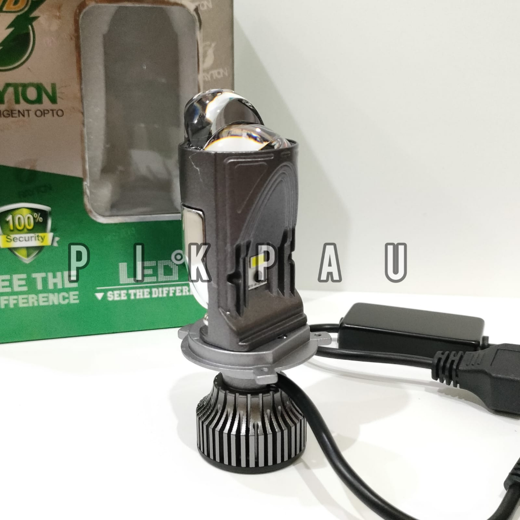 Lampu Utama LED H4 Kipas RTD RAYTON M01K Mini Projector Cut Off Motor Mobil