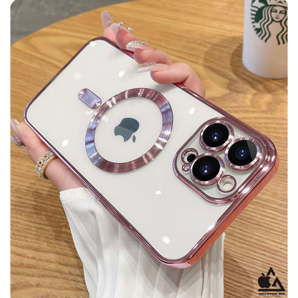 PREMIUM Soft Magsafe Chrome Case With Lensa Kamera SAMSUNG S23 ULTRA 5G S23 5G S23 PLUS S22 PLUS S22 ULTRA With Lens Camera Protector Protection Pelindung Kamera Wireless Charging Magnetic Magnet Aksesoris Magsafe Softcase Mag Safe Square Edge SILIKON BEN