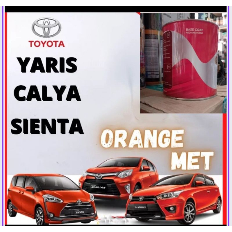 Cat Oplos Pu Toyota Orange Mica 4R8 Cat Mobil Yaris/Sienta/Calya Cat Orange Metallic 1 kg