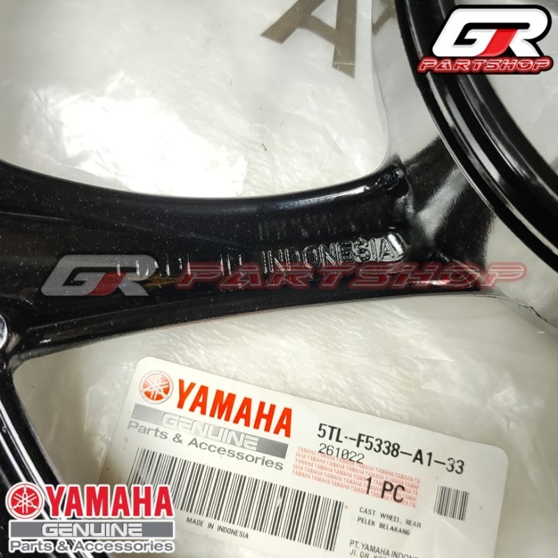 velg belakang hitam glossy mio sporty smile soul fino ori ygp original yamaha pelek palang 5