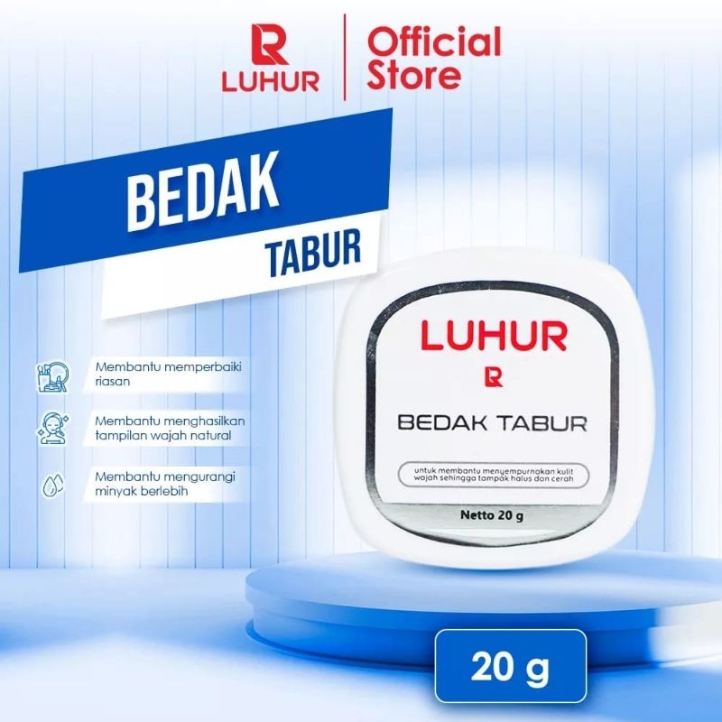 Bedak Tabur Luhur Kosmetik Bedak Tabur BPOM Murah Kulit Wajah Berminyak Berjerawat Kusam