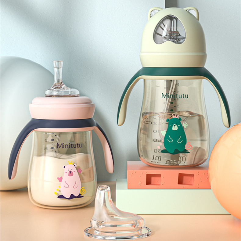 Botol Susu Bayi PPSU Botol 3 IN 1 Dot+Sippy+Straw Botol Minum Anak Bayi Anti Kolik BPA Free BB16