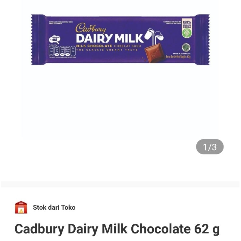 

Cadbury Dairy Milk Chocolate 62 g