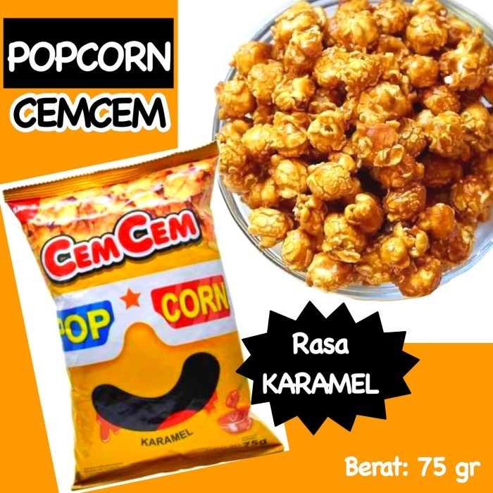 Popcorn Caramel Cemcem Pop Corn Karamel 75 Gram